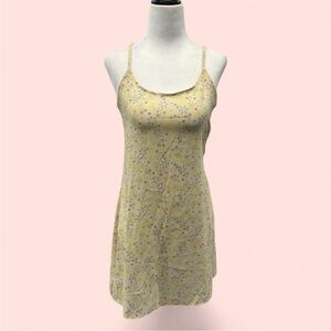 Floral Yellow Slip Dress